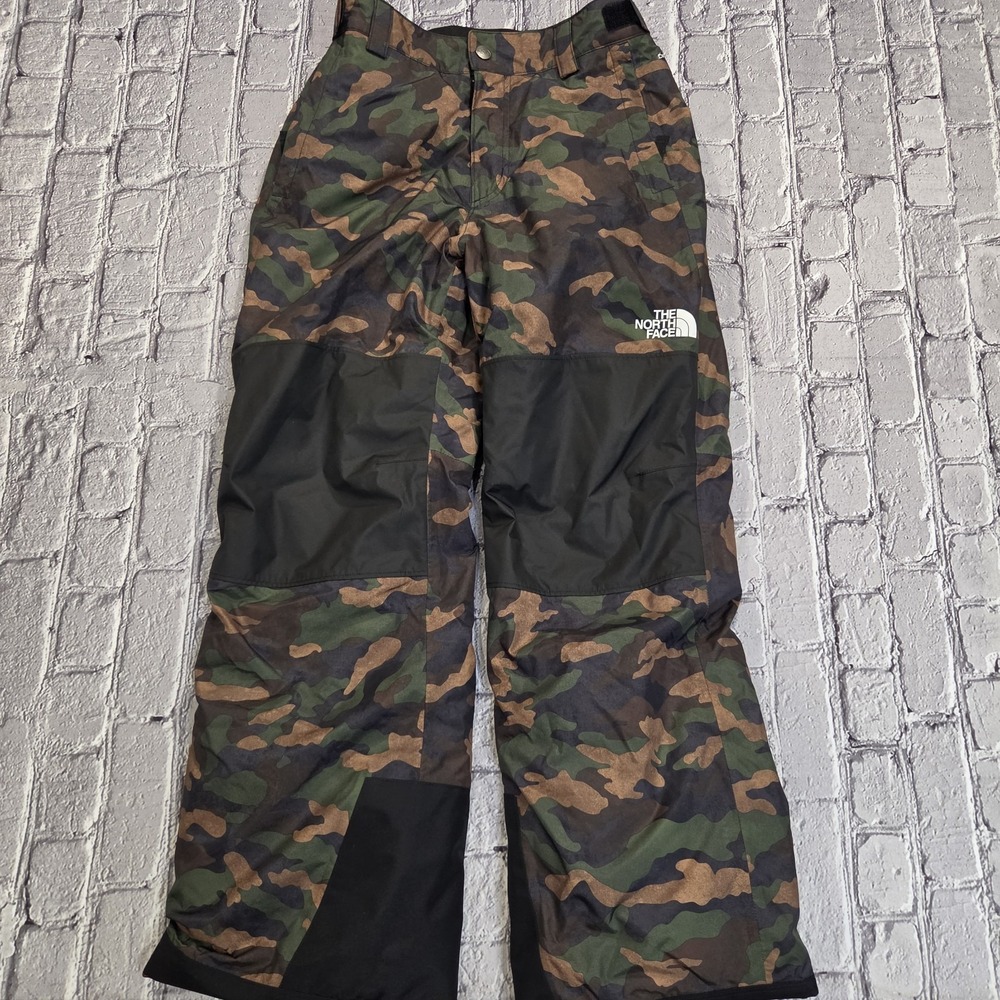 North Face Insulated Ski Hunting Pants Boys Large 12 Green Camo